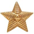 Звезда на погоны металл. рифленая, 20 мм, зол.