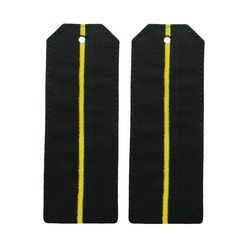Погоны ВМФ офисные черные, 1 желтый просвет (Рип-стоп).
