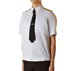 Рубашка форменная белая н/о с коротким рукавом