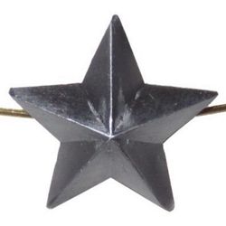 Звезда на погоны металл., большая 20 мм, серо-синяя