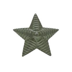 Звезда на погоны металл. рифленая, 13 мм, зеленая