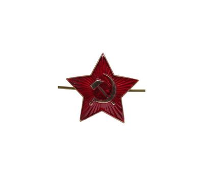Звезда на головной убор СА, красная, малая 23 мм, эмаль