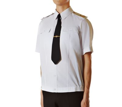 Рубашка форменная белая н/о с коротким рукавом