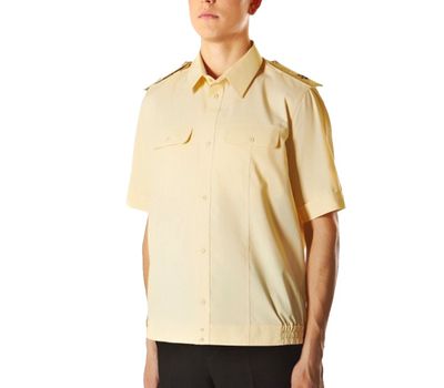 Рубашка форменная ВМФ нового образца, с коротким рукавом, кремового цвета.