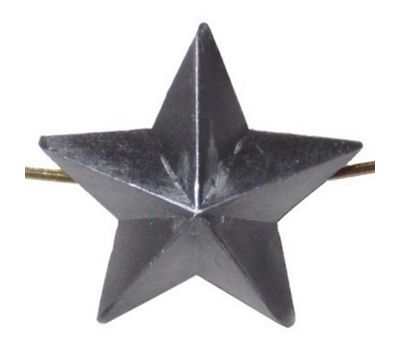 Звезда на погоны металл., большая 20 мм, серо-синяя