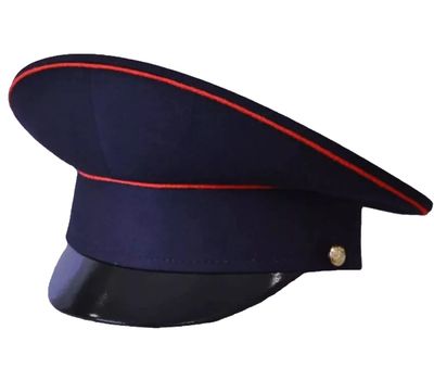 Фуражка Полиция, темно-синяя с красным кантом