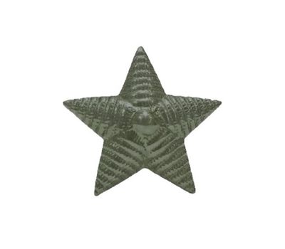 Звезда на погоны металл. рифленая, 13 мм, зеленая