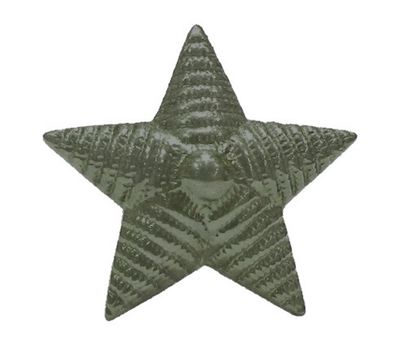 Звезда на погоны металл. рифленая, 20 мм, зеленая