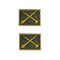 Нашивки петличные Ракетно-Зенитные войска, оливковые с желтым кантом, на липучке